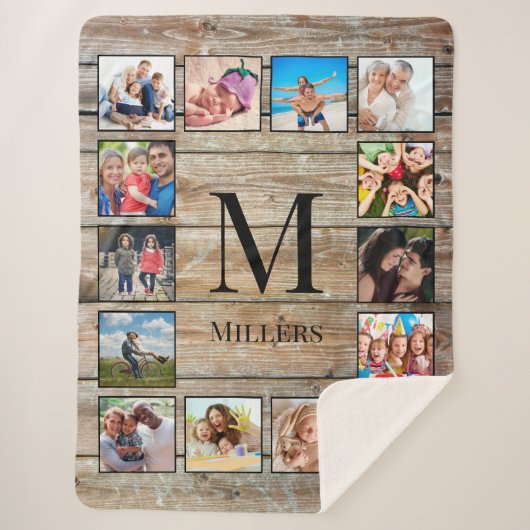 Erstellen Sie Ihr individuelles Foto Collage Rusti Sherpadecke (Vorderseite)