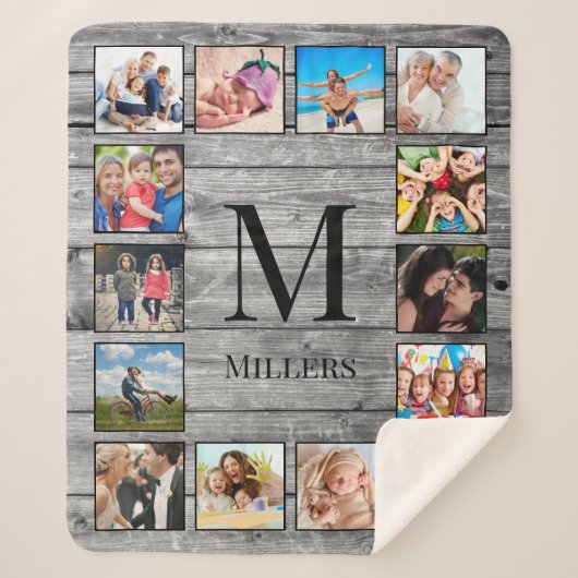 Erstellen Sie Ihr individuelles Foto Collage Rusti Sherpadecke (Vorderseite)