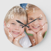 Erstellen Sie Ihr individuelles Foto Modernes Eleg Große Wanduhr (Vorderseite)