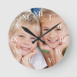 Erstellen Sie Ihr individuelles Foto Modernes Eleg Runde Wanduhr