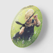 Erstellen Sie Ihr individuelles Foto Modernes Eleg Runde Wanduhr (Winkel)