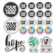 Erstellen Sie Ihr Logo & Bilder Set Klare Aufklebe Aufkleber (Vorderseite)