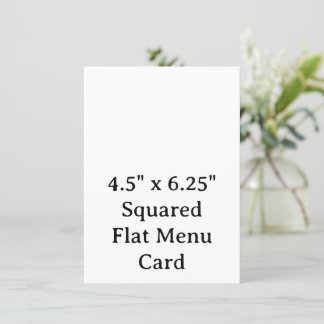 Erstellen Sie Ihr persönliches 4,5" x 6,25" quadra Menükarte