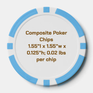 Erstellen Sie Ihr persönliches Hellblau Pokerchips