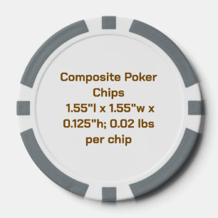 Erstellen Sie Ihr persönliches Hellgrau Pokerchips