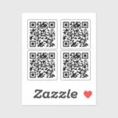 Erstellen Sie Ihr Qr Code Clear Stickers Set! Aufkleber (Blatt)