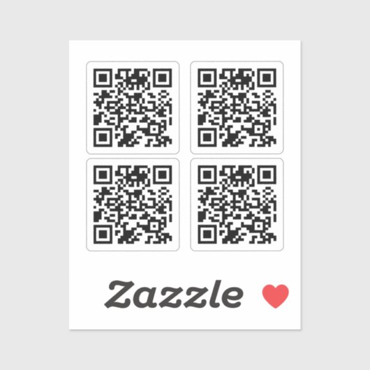 Erstellen Sie Ihr Qr Code Clear Stickers Set! Aufkleber (Blatt)