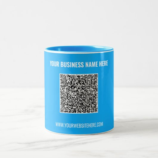 Erstellen Sie Ihr QR-Code-Geschäftsmug Geschenk Fa Zweifarbige Tasse (Mittel)