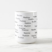 Erstellen Sie Ihr Schwarz-Weiß-Namensmuster Kaffeetasse (Mittel)