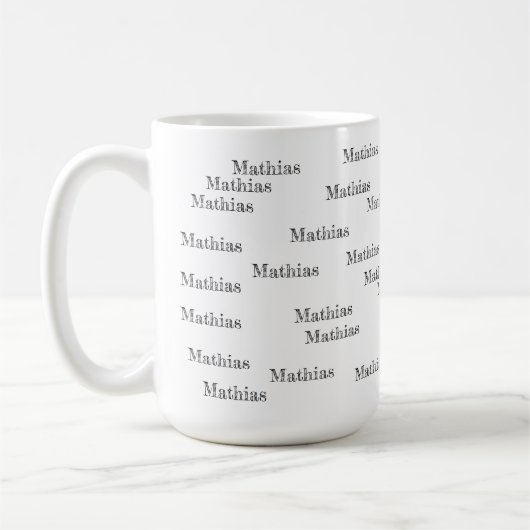 Erstellen Sie Ihr Schwarz-Weiß-Namensmuster Kaffeetasse (Links)
