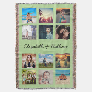 Erstellen Sie Ihre angepasste 12 FotoCollage Trend Decke
