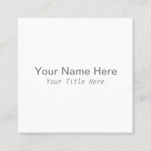 Erstellen Sie Ihre Business Card am Platz Quadratische Visitenkarte