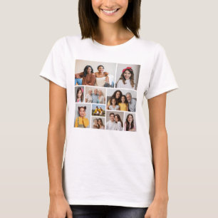 Erstellen Sie Ihre eigene 10-Foto-Collage für Frau T-Shirt
