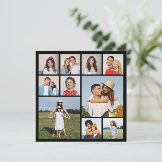 Erstellen Sie Ihre eigene 10 Foto Collage Grußkart (Stehend Vorderseite)