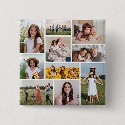 Erstellen Sie Ihre eigene 10-FotoCollage Button (Vorderseite)