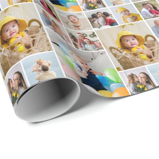 Erstellen Sie Ihre eigene 10-FotoCollage Geschenkpapier (Rolleneckpunkt)