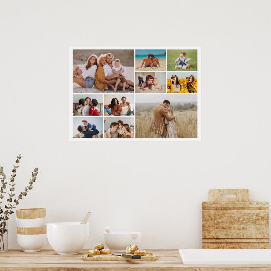 Erstellen Sie Ihre eigene 10-FotoCollage individue Poster (Küche)