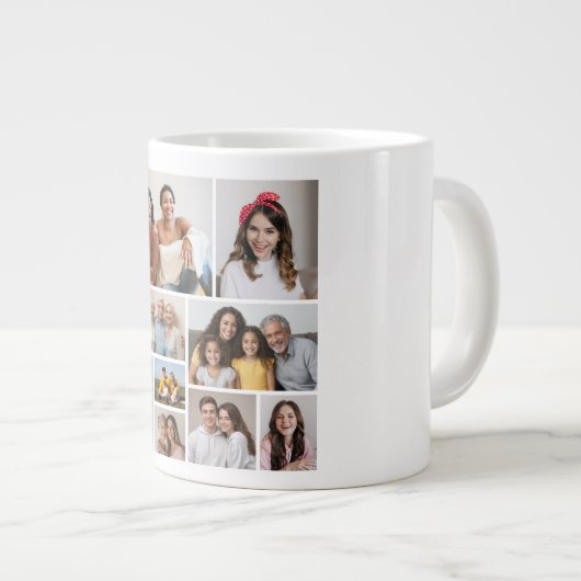 Erstellen Sie Ihre eigene 10-FotoCollage Jumbo-Tasse (Vorderseite Rechts)