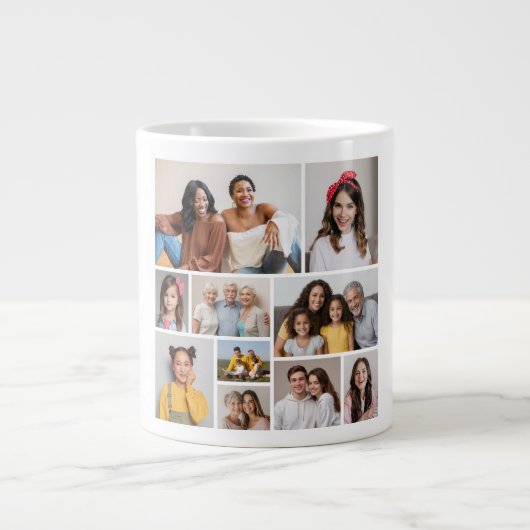 Erstellen Sie Ihre eigene 10-FotoCollage Jumbo-Tasse (Vorderseite)