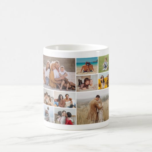 Erstellen Sie Ihre eigene 10-FotoCollage Kaffeetasse (Mittel)