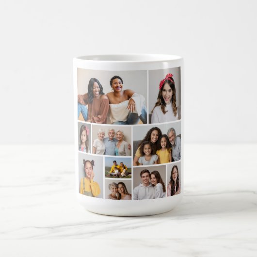Erstellen Sie Ihre eigene 10-FotoCollage Kaffeetasse (Mittel)