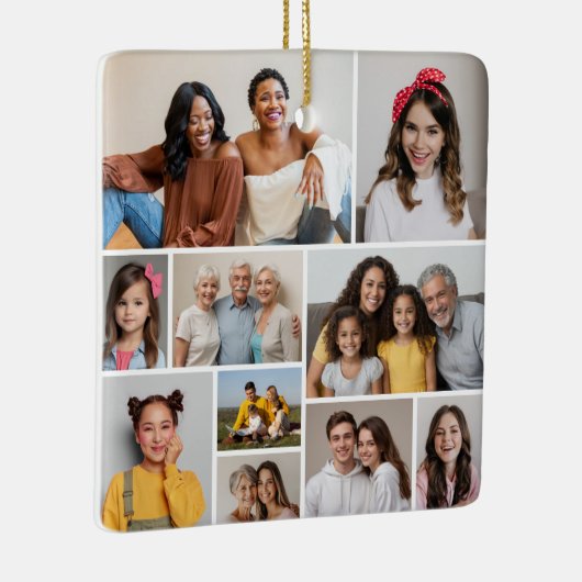Erstellen Sie Ihre eigene 10-FotoCollage Keramikornament (Rechts)