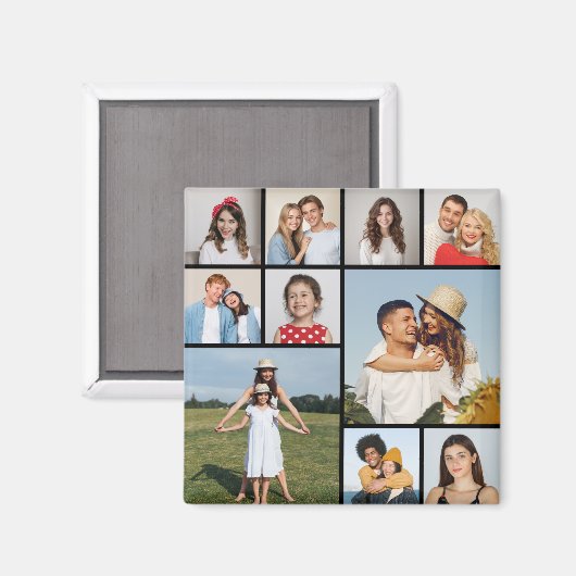 Erstellen Sie Ihre eigene 10-FotoCollage Magnet (Vorderseite/Rückseite)