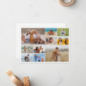 Erstellen Sie Ihre eigene 10-FotoCollage Mitteilungskarte (Vorderseite/Rückseite Beispiel)