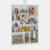 Erstellen Sie Ihre eigene 10-FotoCollage Ornament Aus Glas (Vorderseite Rechts)