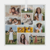 Erstellen Sie Ihre eigene 10-FotoCollage Ornament Aus Glas (Rückseite)