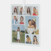 Erstellen Sie Ihre eigene 10-FotoCollage Ornament Aus Glas (Vorderseite links)