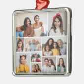 Erstellen Sie Ihre eigene 10-FotoCollage Ornament Aus Metall (Links)