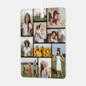 Erstellen Sie Ihre eigene 10-FotoCollage Ornament Aus Metall (Vorderseite links)