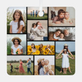 Erstellen Sie Ihre eigene 10-FotoCollage Ornament Aus Metall (Vorderseite)