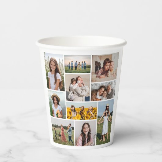 Erstellen Sie Ihre eigene 10-FotoCollage Pappbecher (Rückseite)