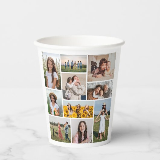 Erstellen Sie Ihre eigene 10-FotoCollage Pappbecher (Vorderseite)