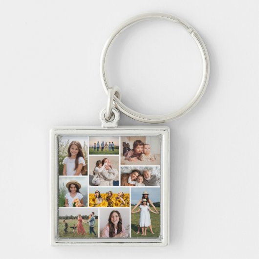 Erstellen Sie Ihre eigene 10-FotoCollage Schlüsselanhänger (Vorne)