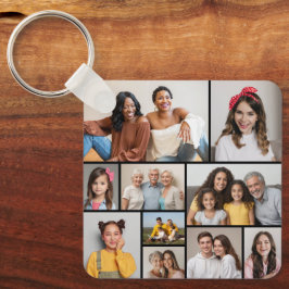 Erstellen Sie Ihre eigene 10-FotoCollage Schlüsselanhänger
