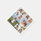 Erstellen Sie Ihre eigene 10-FotoCollage Serviette (Ecke)