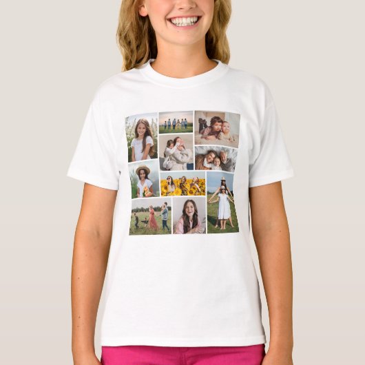 Erstellen Sie Ihre eigene 10-FotoCollage T-Shirt (Vorderseite)