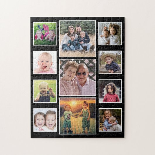 Erstellen Sie Ihre eigene 11-Familie Foto Collage Puzzle (Vertikal)