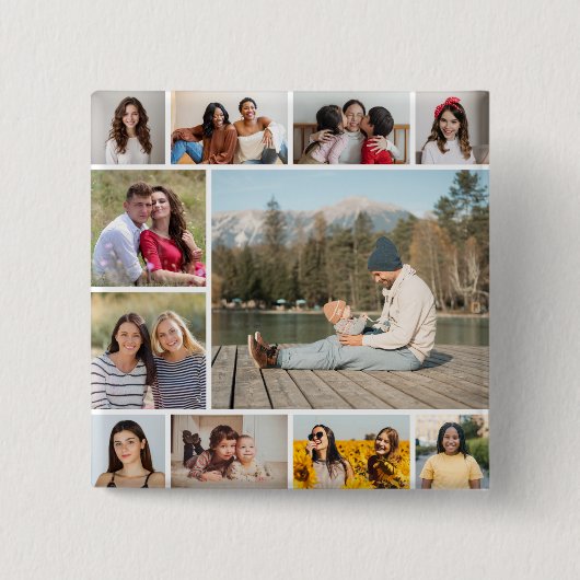 Erstellen Sie Ihre eigene 11 FotoCollage Button (Vorderseite)