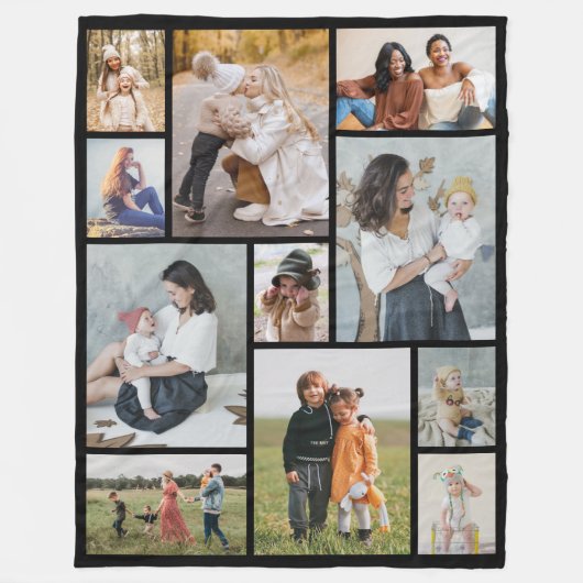 Erstellen Sie Ihre eigene 11 FotoCollage Fleecedecke (Vorderseite)