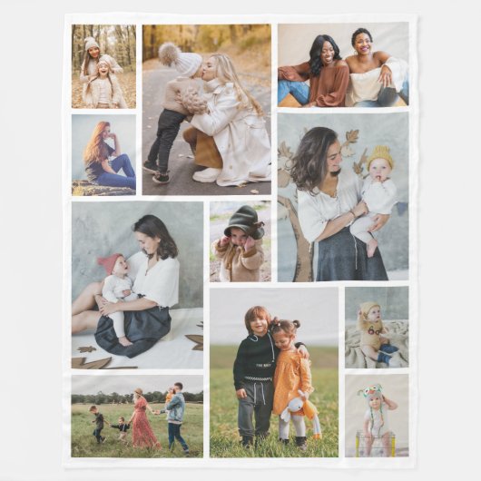 Erstellen Sie Ihre eigene 11 FotoCollage Fleecedecke (Vorderseite)