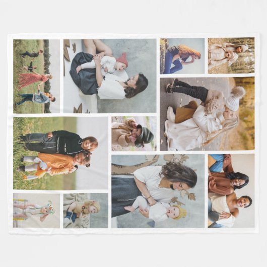 Erstellen Sie Ihre eigene 11 FotoCollage Fleecedecke (Vorderseite (Horizontal))