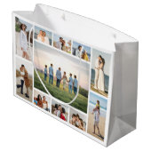 Erstellen Sie Ihre eigene 11 FotoCollage Große Geschenktüte (Rückseite Schrägansicht)