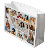 Erstellen Sie Ihre eigene 11 FotoCollage Große Geschenktüte (Rückseite Schrägansicht)