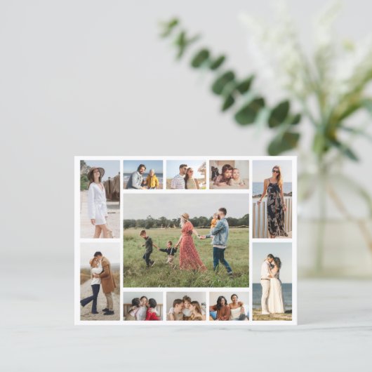 Erstellen Sie Ihre eigene 11 FotoCollage Postkarte (Stehend Vorderseite)