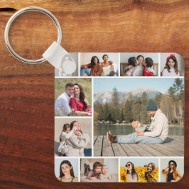 Erstellen Sie Ihre eigene 11 FotoCollage Schlüsselanhänger