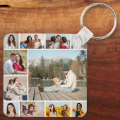 Erstellen Sie Ihre eigene 11 FotoCollage Schlüsselanhänger (Rückseite)